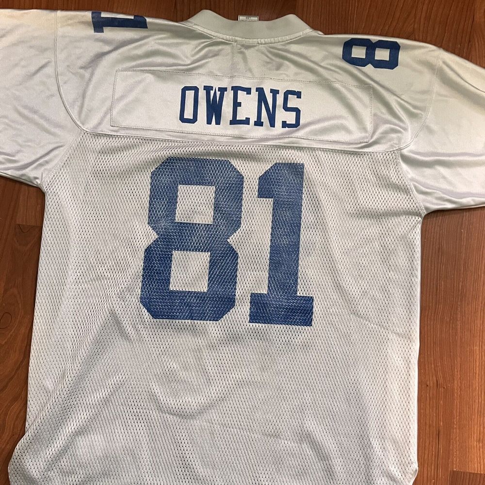 Dallas Cowboys Jersey NFL Reebok Large #81 Terrell Owens On field Mens‎ White - Picture 2 of 6